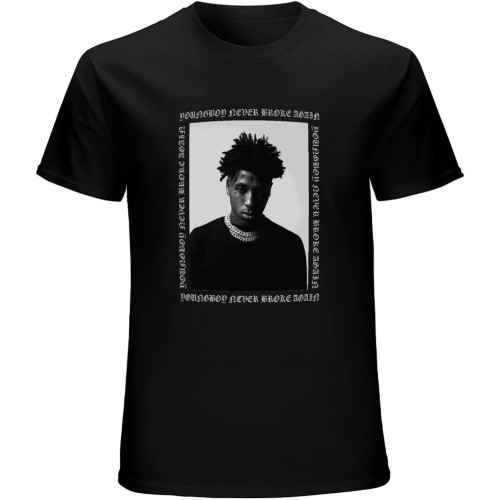 YOUNGBOY Never Broke Again T-Shirt Plain Black t Shirts Men Tops Mens Plain t Shirts Hippie Clothes Black