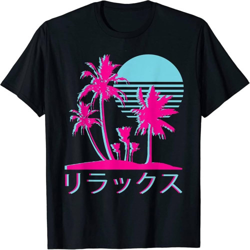 Limited Aesthetic Vaporwave Retro 1980s 1990s Otaku T Shirt Black Limited Aesthetic Vaporwave Retro 1980s 1990s Otaku T Shirt Black