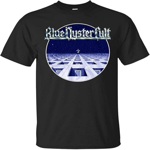Todl Maglietta da Uomo blu Oyster Cult Shirt, Black Todl Maglietta da Uomo blu Oyster Cult Shirt, Black