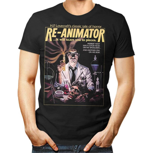 RE Animator Unisex T Shirt Fantasy Horror 1980'S Film Movie S Black RE Animator Unisex T Shirt Fantasy Horror 1980'S Film Movie S Black