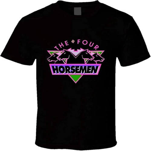 The Four Horsemen WCW Retro Logo Wrestling T Shirt Black The Four Horsemen WCW Retro Logo Wrestling T Shirt Black