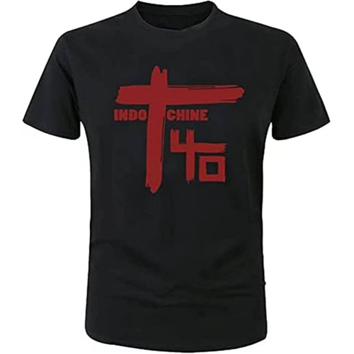 Men's Indochine Pop Rock & Wave Humor Graphic Men's Basic Short Sleeve Cotton Casual T Shirt XL Black Men's Indochine Pop Rock & Wave Humor Graphic Men's Basic Short Sleeve Cotton Casual T Shirt XL Black