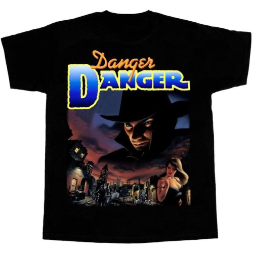 Danger Danger Naughty and Rock America Short - Long Sleeve New Black T-Shirt Danger Danger Naughty and Rock America Short - Long Sleeve New Black T-Shirt