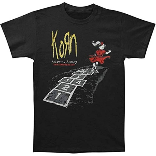 NR Korn Follow The Leader 20th Anniversary T Shirt Black NR Korn Follow The Leader 20th Anniversary T Shirt Black