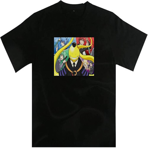 Assassination Classroom Gedruckte Kurzarm Unisex Shirt T Shirts Cotton Black Assassination Classroom Gedruckte Kurzarm Unisex Shirt T Shirts Cotton Black