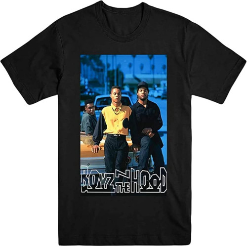 Men's Boyz N The Hood LA Car Logo T-Shirt Black New Black
