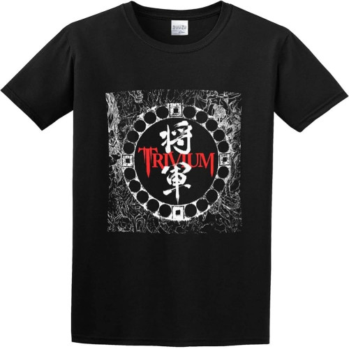 Men's Trivium Shogun T-Shirt Print Tees Short Sleeve O Neck Black Men's Trivium Shogun T-Shirt Print Tees Short Sleeve O Neck Black