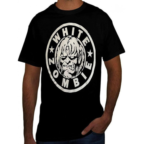 White Zombie Punk Black T Shirt Black