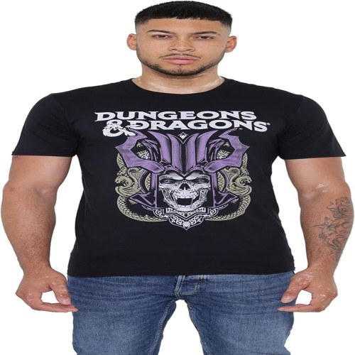 Suggestion Dungeons & Dragons Demi Lich Skull męska Koszulka Czarna, Czarny Black Suggestion Dungeons & Dragons Demi Lich Skull męska Koszulka Czarna, Czarny Black