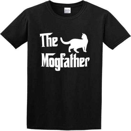 Mog Father Cat Lover Gift Clothing Fathers Day O Neck Men Shirt Black Mog Father Cat Lover Gift Clothing Fathers Day O Neck Men Shirt Black