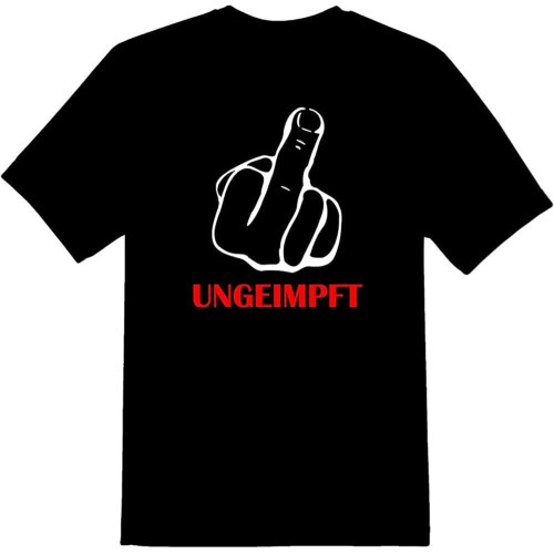 Ungeimpft Middle Finger T Shirt Colour25 L Black
