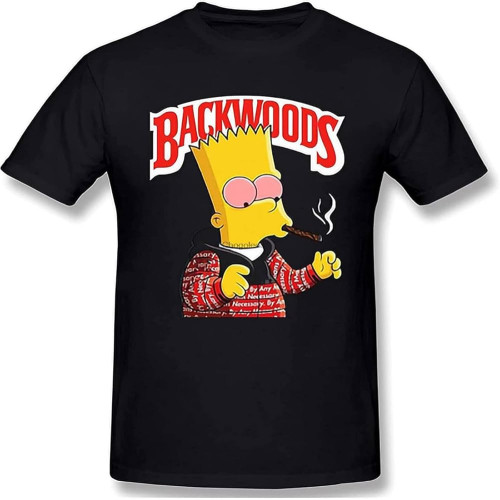 Backwoods Men's Casual Short Sleeve T-Shirt Comfortable Logo Shirt Black Backwoods Men's Casual Short Sleeve T-Shirt Comfortable Logo Shirt Black