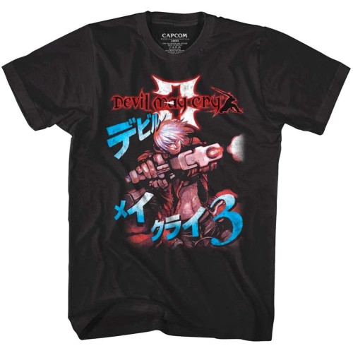 Devil May Cry Dmc 3 Japanese Game Cover Men's T Shirt Dante Vintage Arcade Gamer Blacks Devil May Cry Dmc 3 Japanese Game Cover Men's T Shirt Dante Vintage Arcade Gamer Blacks