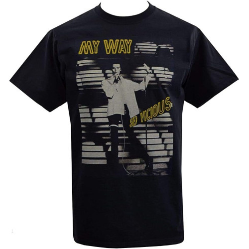 Men's Black T-Shirt Sid British London Vicious Punk Rock My Way Blacks Men's Black T-Shirt Sid British London Vicious Punk Rock My Way Blacks