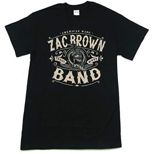 Zac Brown Band American Made Black T-Shirt New Merch Black XS Zac Brown Band American Made Black T-Shirt New Merch Black XS