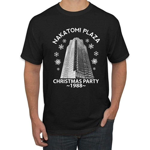 Nakatomi Plaza Christmas Party 1988 Men's T-Shirt Short-Sleeved Shirt Top Sweatshirt Black L Nakatomi Plaza Christmas Party 1988 Men's T-Shirt Short-Sleeved Shirt Top Sweatshirt Black L