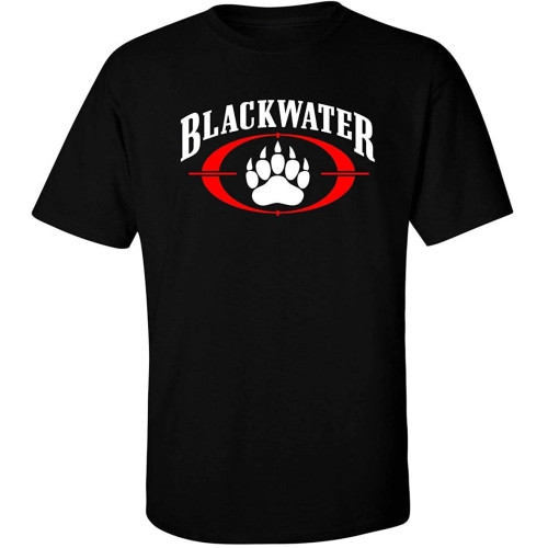 Blackwater Military Classic Logo Mens Tshirt Tee 100% Cotton O-Neck Soild Men's T-Shirts Black XXL