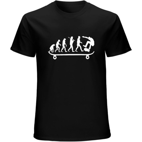 Skateboard Human Evolution Tee Homme Streetwear Skate Gift O-Neck 100% Cotton Short Sleeve Unisex T-Shirt Skateboard Human Evolution Tee Homme Streetwear Skate Gift O-Neck 100% Cotton Short Sleeve Unisex T-Shirt