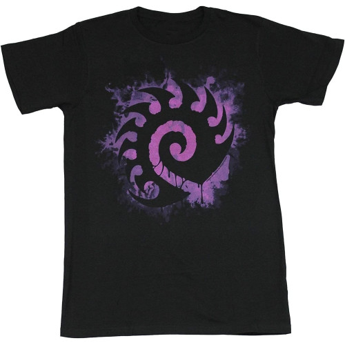 Faith Starcraft II Mens T-Shirt - Starcraft II Zerg Creeping Shadow Purple Logo Black XXL Faith Starcraft II Mens T-Shirt - Starcraft II Zerg Creeping Shadow Purple Logo Black XXL