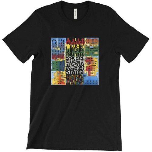 A Tribe Called Quest T Shirt - People's Instinctive Travels and The Paths Rhythm Short-Sleeved Shirt Top Sweatshirt Black XS
