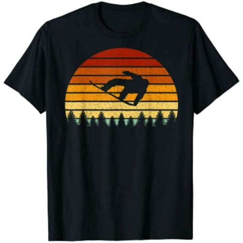 Vintage Bigfoot Sunset Gift for Snowboarders T-Shirt Black Short-Sleeved Shirt Top Sweatshirt Black M Vintage Bigfoot Sunset Gift for Snowboarders T-Shirt Black Short-Sleeved Shirt Top Sweatshirt Black M
