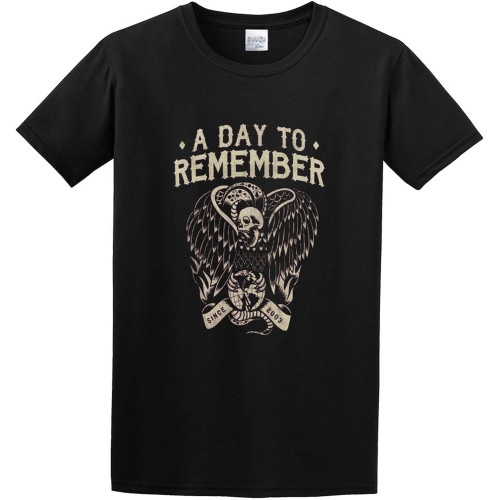 A Day to Remember Vulture Maroon T-Shirt Black Graphic Unisex Tee Shirt
