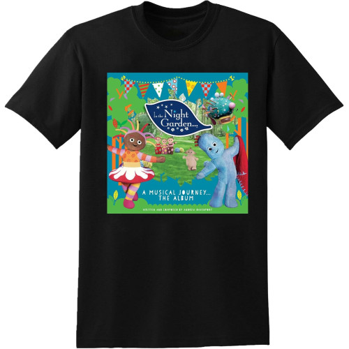 A Musical Journey The Album in Night Garden T-Shirt Black Graphic Unisex Tee Shirt