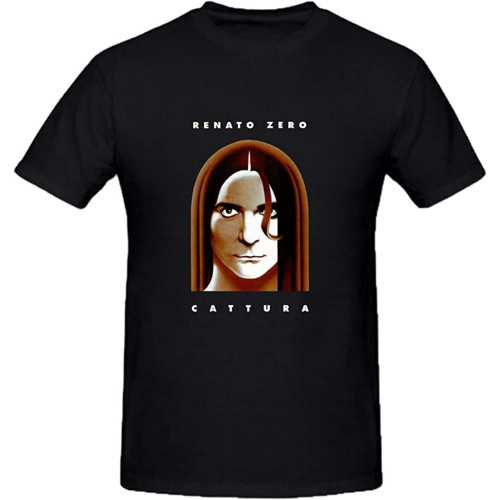 Renato Zero Cattura O-Neck 100% Cotton Short Sleeve Unisex T-Shirt Renato Zero Cattura O-Neck 100% Cotton Short Sleeve Unisex T-Shirt