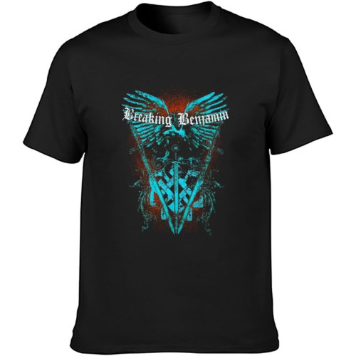 Breaking Benjamin Swords T-Shirt Black Graphic Unisex Tee Shirt