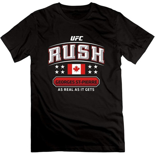 Boxer Georges St Pierre Proud Fighter T-Shirt Black Graphic Unisex Tee Shirt Boxer Georges St Pierre Proud Fighter T-Shirt Black Graphic Unisex Tee Shirt