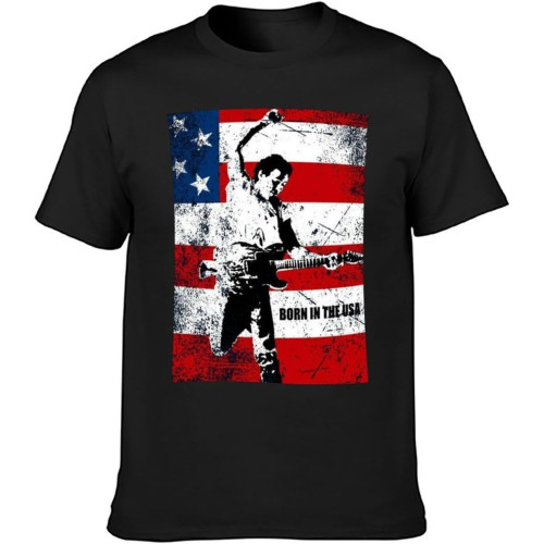 Born in The USA Hip-Hop Front T-Shirt Black Graphic Unisex Tee Shirt Born in The USA Hip-Hop Front T-Shirt Black Graphic Unisex Tee Shirt