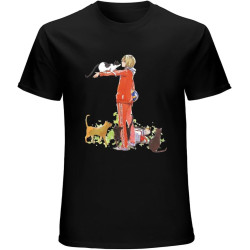 Kenma and Cats Anime Clothes Design Haikyuu Volleyball Anime O-Neck 100% Cotton Short Sleeve Unisex T-Shirt Kenma and Cats Anime Clothes Design Haikyuu Volleyball Anime O-Neck 100% Cotton Short Sleeve Unisex T-Shirt