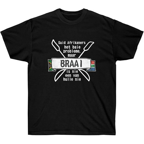Braai Ultra Men T-Shirt Black Graphic Unisex Tee Shirt