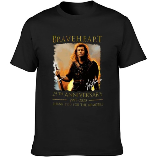 Braveheart 25Th Anniversary 1995-2020 T-Shirt Black Graphic Unisex Tee Shirt Braveheart 25Th Anniversary 1995-2020 T-Shirt Black Graphic Unisex Tee Shirt