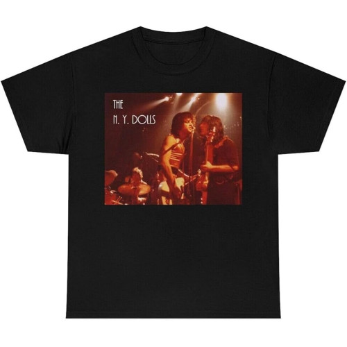 The New York Dolls 1974 Men's Short Sleeve T Shirt Black The New York Dolls 1974 Men's Short Sleeve T Shirt Black