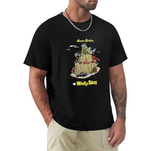 Hanna Barbera Wacky Races Tv Men's T Shirt Black Hanna Barbera Wacky Races Tv Men's T Shirt Black