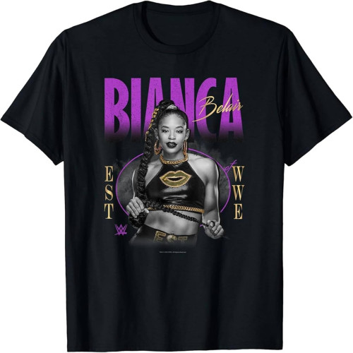 Possibilities Bianca Belair T Shirt im Used Look, Black/Weiß Black Possibilities Bianca Belair T Shirt im Used Look, Black/Weiß Black