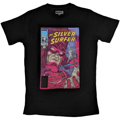 Marvel T Shirt Galactus & Silver Surfer Official Mens Black Marvel T Shirt Galactus & Silver Surfer Official Mens Black