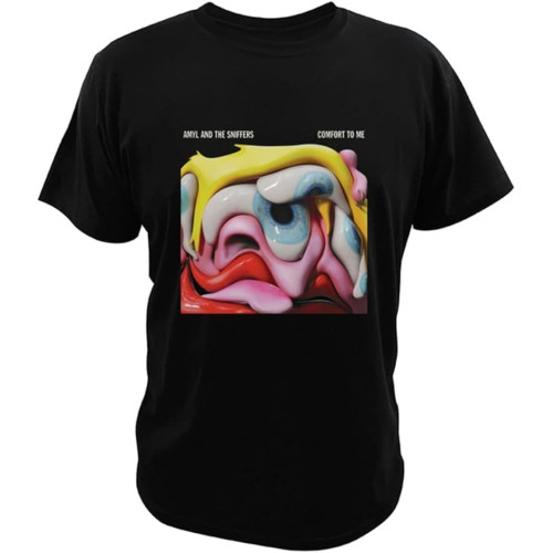 Punk T-Shirt Comfort to Me 2021 Album Tee Tops 100% Cotton Short Sleeves Black L Black Mens Punk T-Shirt Comfort to Me 2021 Album Tee Tops 100% Cotton Short Sleeves Black L Black Mens