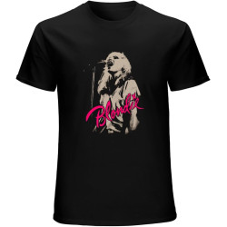 Blondie Mic Fitted Jersey O-Neck 100% Cotton Short Sleeve Unisex T-Shirt