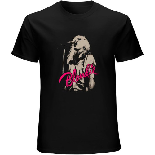 Blondie Mic Fitted Jersey O-Neck 100% Cotton Short Sleeve Unisex T-Shirt Blondie Mic Fitted Jersey O-Neck 100% Cotton Short Sleeve Unisex T-Shirt