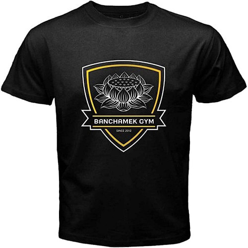 Banchamek Gym Buakaw Por Pramuk Muay Thai Logo Mens Black T-Shirt Size S-3Xl