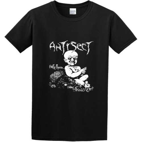 Antisect Hallo There. Hows Life 1991 Album Cover 100% Cotton Tshirts Men t Shirt