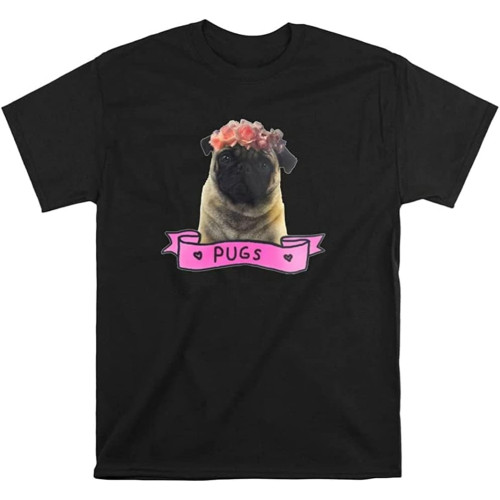 Pug Life Pugs Dog Cute T-Shirt Tumblr Urban T Shirt Men Women Unisex Tshirt Black