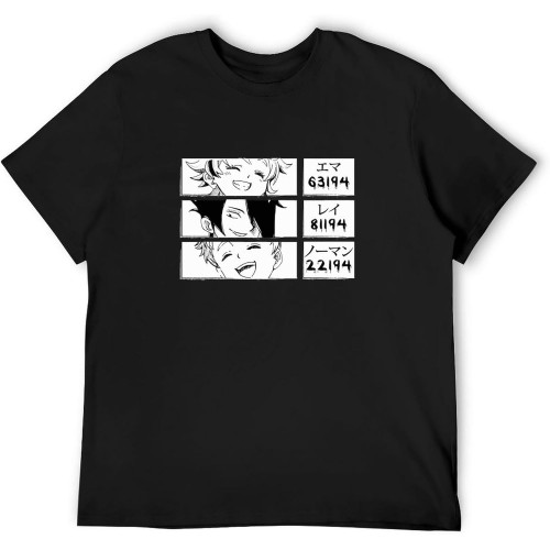 The Promised Neverland Emma Ray and Norman O-Neck 100% Cotton Short Sleeve Unisex T-Shirt The Promised Neverland Emma Ray and Norman O-Neck 100% Cotton Short Sleeve Unisex T-Shirt