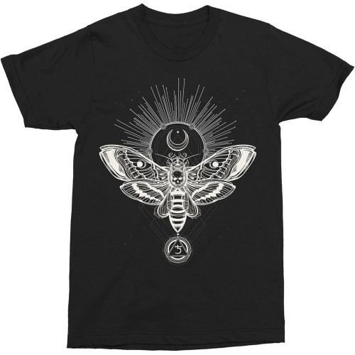 Moth T-Shirt Alternative Tattoo Fashion Moth Flash Screen Print Black S Mens Moth T-Shirt Alternative Tattoo Fashion Moth Flash Screen Print Black S Mens