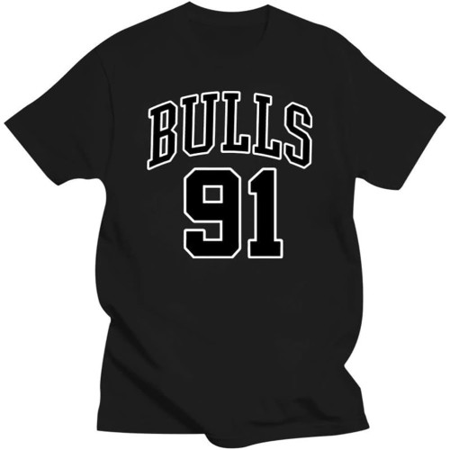 PixHe Bulls 91 T-Shirt 91 Bulls T-Shirt Dennis Rodman T-Shirt Black Mens PixHe Bulls 91 T-Shirt 91 Bulls T-Shirt Dennis Rodman T-Shirt Black Mens