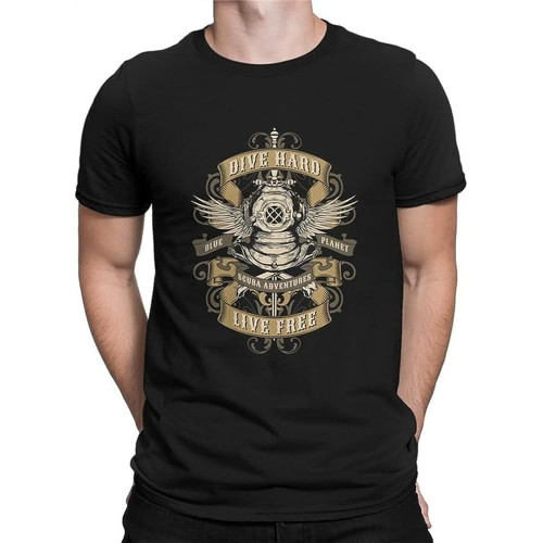 Dive Hard Live Die Hard Diver Men T Shirt Dive Scuba Diving Casual Tees Short Sleeve Crew Neck T-Shirt Black Dive Hard Live Die Hard Diver Men T Shirt Dive Scuba Diving Casual Tees Short Sleeve Crew Neck T-Shirt Black