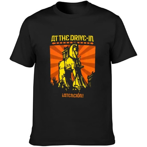 at The Drive-in Album Unisex 100% Cotton Short-Sleeve T-Shirts Black at The Drive-in Album Unisex 100% Cotton Short-Sleeve T-Shirts Black