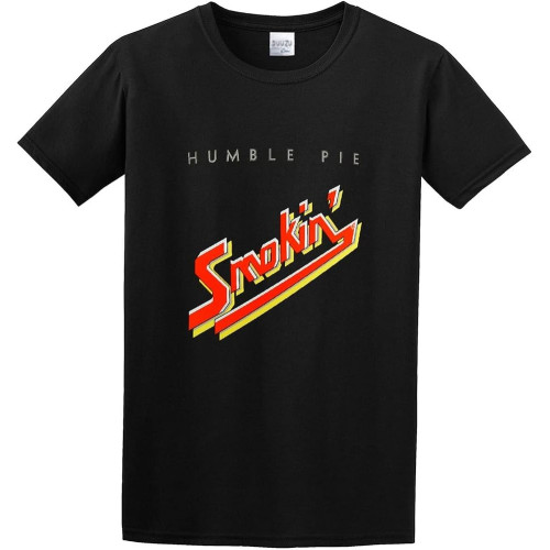 Humble Pie Smokin Tour Pop Art Unisex 100% Cotton Short-Sleeve T-Shirts Black Humble Pie Smokin Tour Pop Art Unisex 100% Cotton Short-Sleeve T-Shirts Black